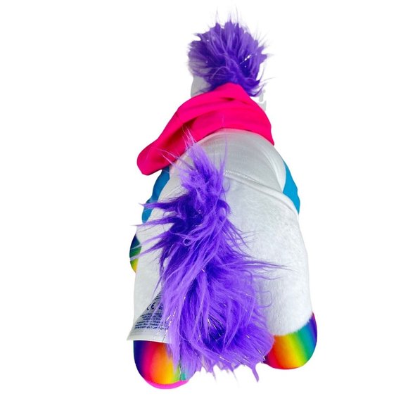 Build A Bear Color Craze Unicorn Plush Rainbow Hoodie Purple Sparkle Stuffed Toy - Picture 5 of 12